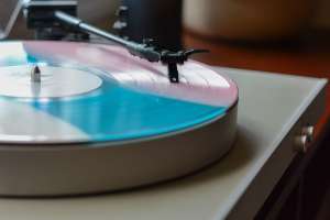 vinyl on turntable