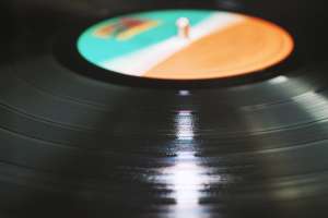 vinyl record spinning