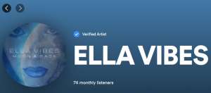 Ella Vibes Spotify followers (listeners)